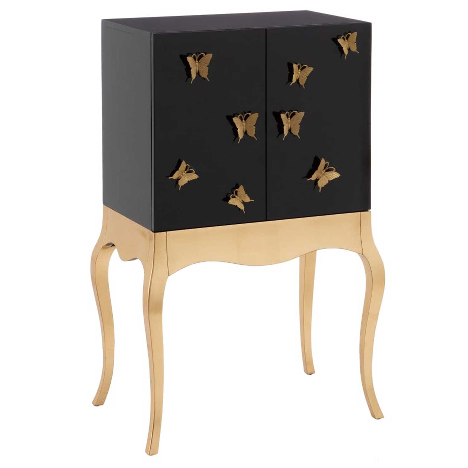Armario - Cabinet de de Abeto con Mariposas doradas en DM, 75 x 50 x 120 cm - TessaHome | Tu tienda de mobiliario online